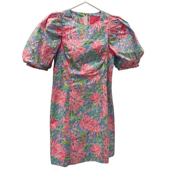 Lilly Pulitzer Roni Short Sleeve Stretch Mini Dress in Blue Peri.Size 0 - Picture 6 of 16